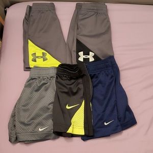 5 pairs toddler boy athletic shorts